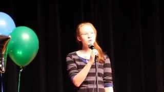 Mckenna singing "Stay" by Rihhana at talent show 2013