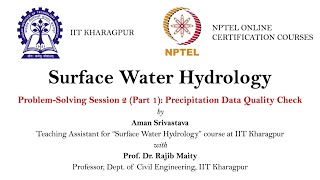 Problem Solving Session 2(Part 1): Rainfall Data Quality Check_Surface Water Hydrology_IIT Kharagpur