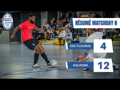 ESC FLEURUS 4 - 12 SQUADRA MOUSCRON - Résumé 8ᵉ journée - D2 Futsal Belge 24/25