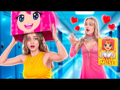 No One Has Seen My Real Face! GIRL Won't SHOW HER FACE In School