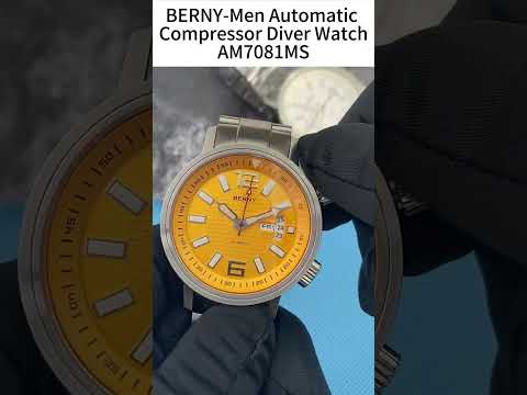 Unveiling the Rugged Elegance: BERNY Classic Compressor Dive Watch - AM7081MS-YE 20ATM All S/S