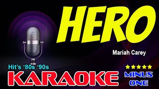 HERO karaoke version MARIAH CAREY backing track with backing vocals HD audio X-minus