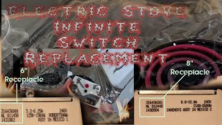 Electric Stove Infinite Switch Replacement (8" 316436001) Receptacle Burner (6" 316436000)