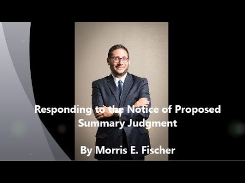 Responding to the Notice of Proposed Summary Judgment