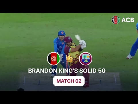 Brandon King’s solid 50 | Afghanistan vs West Indies 2026 | 2nd T20I | Jan 21 | Dubai | ACB | 321J