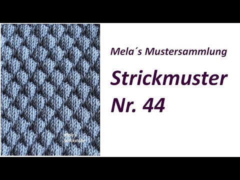 Strickmuster Nr. 44 - Muster in Reihen stricken / Bubblemuster