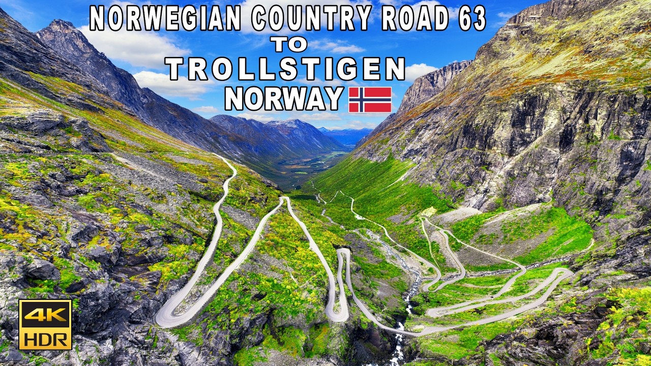Trollstigen 🇳🇴 Scenic Drive Norway’s Most Famous And Breathtaking Mountain Roads 4K 60 fps