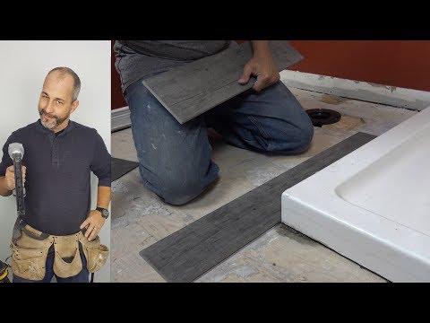 How to install a 6 by 36 porcelain floor tile