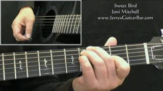 How To Play Joni Mitchell Sweet Bird (intro only)