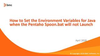 Pentaho Spoon.Bat will Not Launch v2