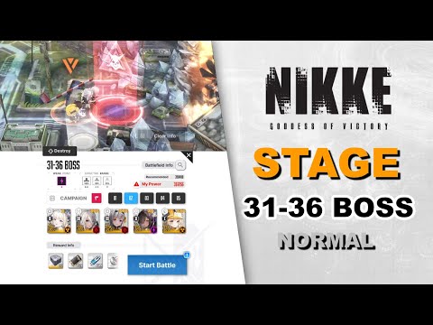 Stage 31-36 BOSS (Crystal Chamber) Normal Mode | Goddess of Victory: Nikke