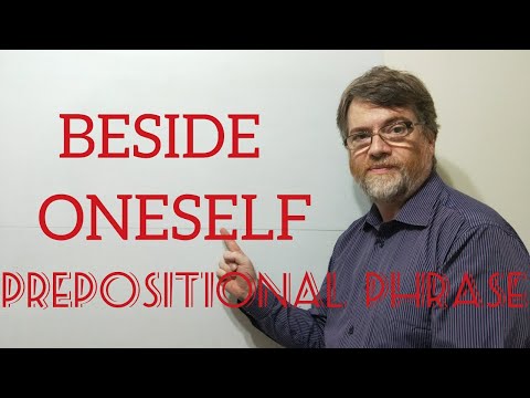 English Tutor Nick P Prepositional Phrase (37) Beside Oneself