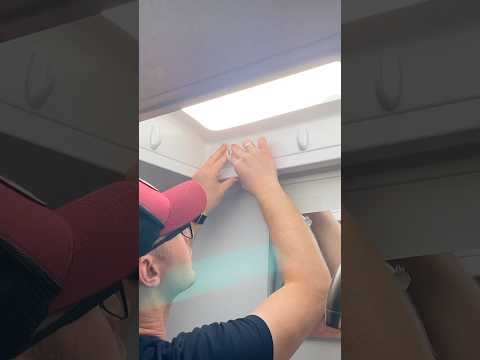 RV Tip! Install command hooks around the edges of the skylight in your RV shower! #rv #rvlife