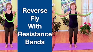 Reverse Fly with Resistance Bands