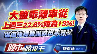 大盤乖離率從上週三22.6%降為13% ! 權值指標股誰該出手買 ?! #台積電 #聯電 #鴻海 #廣達 #英業達 #技嘉 ｜股市勝投王｜陳韋廷 (圖)