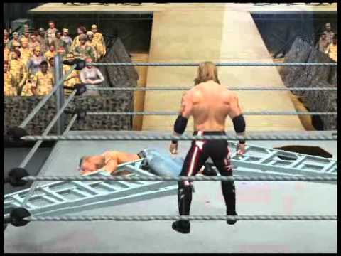 Edge Spear's Cena twice off a Ladder