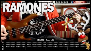RAMONES - Merry Christmas 🎅 (I don't wanna fight tonight) (BASS TABS) [lyrics + PDF]