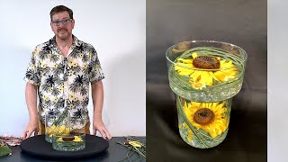 How To Make A Simple Sunflower Design In Clear Ikea Vases
