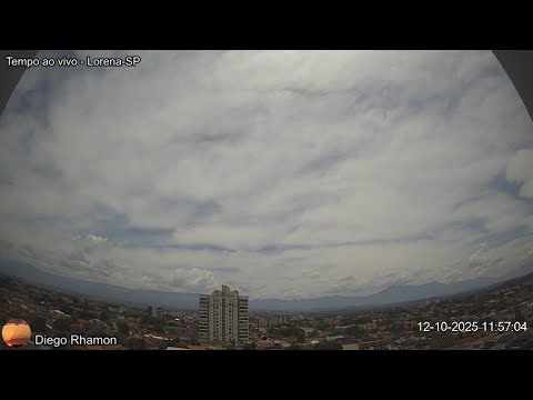 Céu de Lorena-SP (com raios à noite) e Serra da Mantiqueira - 12/10/2025 (tarde/noite)