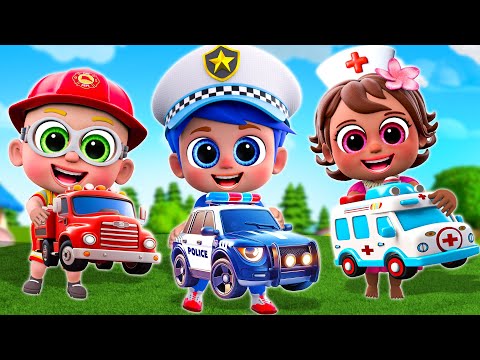 Fire Truck, Police Car, Ambulance Song + More Nursery Rhymes & Kids Songs - Pupu & Popo