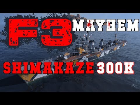 300k Shimakaze F3 Mayhem - 3138bxp ||  World of Warships
