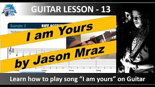 I'm Yours Guitar Tutorial Jason Mraz Easy Chords Guitar Lesson in Hindi