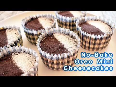 No-Bake Mini Oreo Cheesecakes - Only 4 Ingredients! | SweetsMin