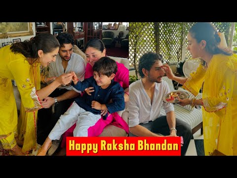 Sulman khan, Saif Ali Khan, Kareena Kapoor Khan, Sara Ali Khan, Ibrahim Ali Khan celebrating Rakhi
