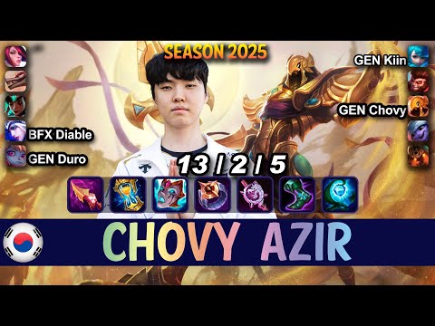 GEN Chovy AZIR vs KARMA Mid - Patch 15.6 KR Ranked | lolrec