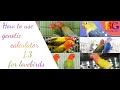 Genetic calculator | How to use genetic calculator for lovebirds | Complete session |