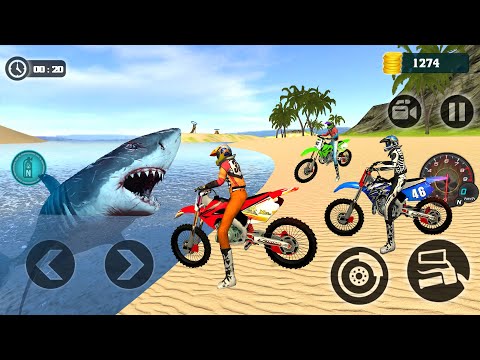 Motocross beach Bike Exteme Stunt 3d Driving #15 - Motorbike Racing Best Bike Game Android Gameplay