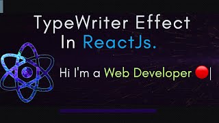 TypeWriter Effect in react js | Typewriting animation react hook | simple typewriting react