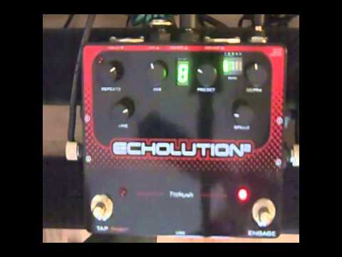 Demo of Pigtronix Echolution 2 delay pedal and software