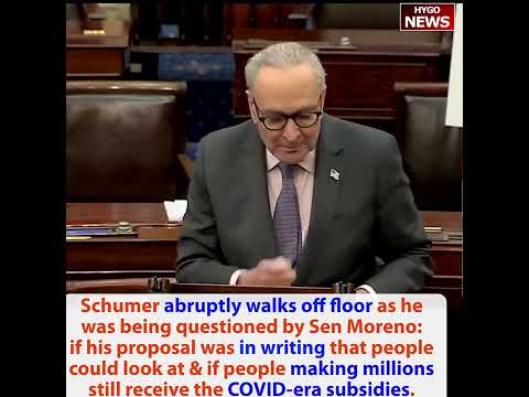 Schumer abruptly walks off floor as he was being questioned about his proposal to end shutdown