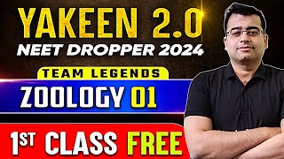 YAKEEN 2.O Zoology - 1st Class FREE 🔥 || Structural Organisation in Animals 01 || NEET 2024 Dropper