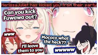 Mococo Demands to Kick Fuwawa Out and Instantly Breaks Liz & Nerissa | ENReco [Hololive EN]