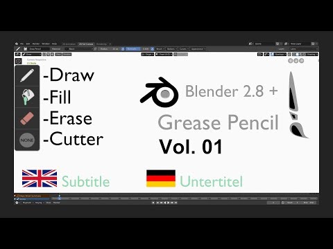 Blender 2.8 Grease Pencil | Draw Tools | Beginner Quick Tips Vol. 01