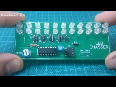 81 LED chaser using double IC 4017