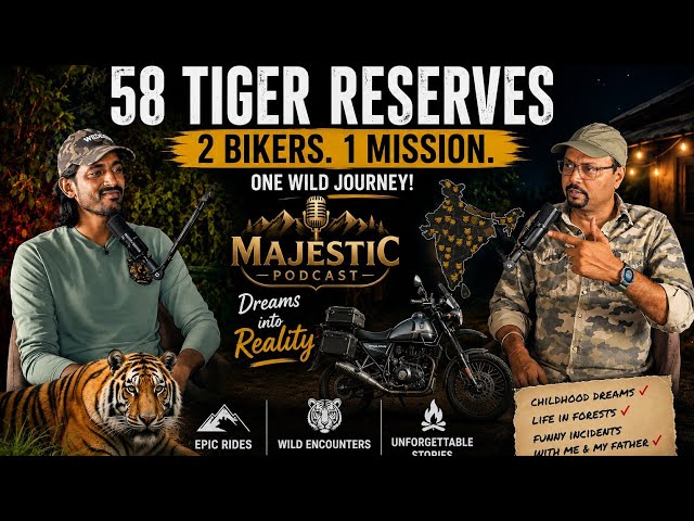 58 Tiger Reserves on Bike | Jungle Dreams ! Childhood Dreams Of Living In  Forests | Epic Podcast SDDEFAULT Thumbnail