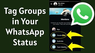 Tag Your Friends & Groups in WhatsApp Status!