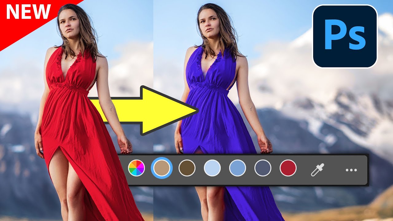 NEW feature to CHANGE COLORS in Photoshop