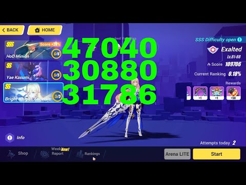 Honkai Impact 3 Exalted MA Top 2% - SSS HoD Minion, Kasumi, BKE [109706] (3/10/2022)