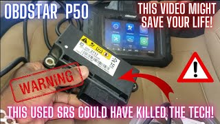 USED deployed Chevy Camaro SRS module almost ENDED this Tech! Reset with OBDSTAR P50 22922717