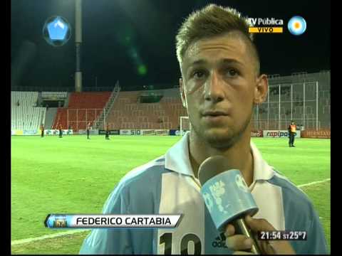 Entrevista Federico Cartabia - Argentina vs. Colombia - Torneo Sudamerticano Sub 20 - 17-01-13