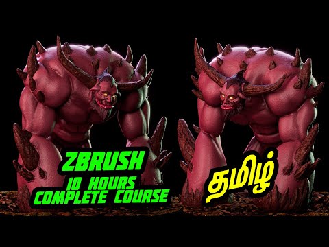 Character Sculpting Complete Course Zbrush - Tamil - Basic to Advance Course - Game Character