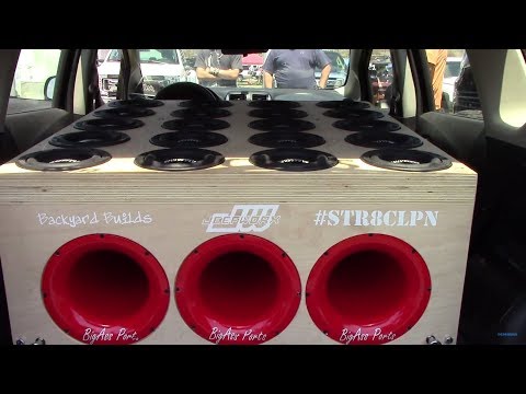 TWENTY 6.5" SUNDOWN AUDIO SUBS INSANE DEMO !
