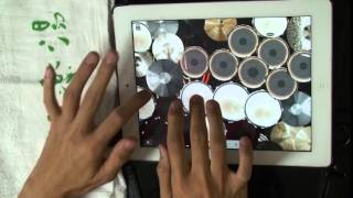 [iPad drum cover] DragonForce - Through The Fire And Flames[Lightning Finger!]