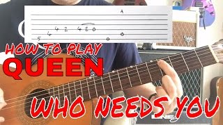 Queen - Who Needs You - Guitar Lesson (Guitar Tab)