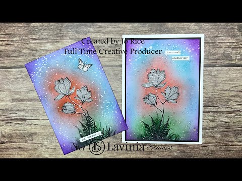 Lovely Liliums by Jo Rice #cardmakingvideo #laviniastamps #blending 