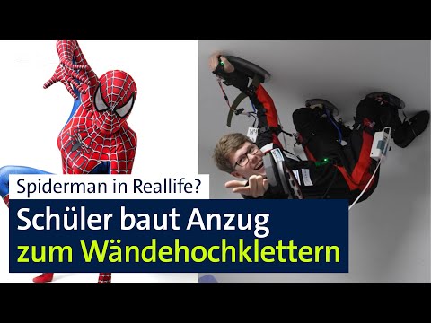 Vorbild Spiderman: Schüler klettert mit selbstgebautem Anzug Wände hoch | Abendschau | BR24